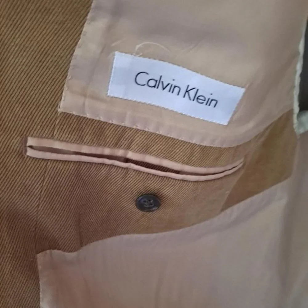 CALVIN Klein Tan Suit‎ Jacket Size 46L